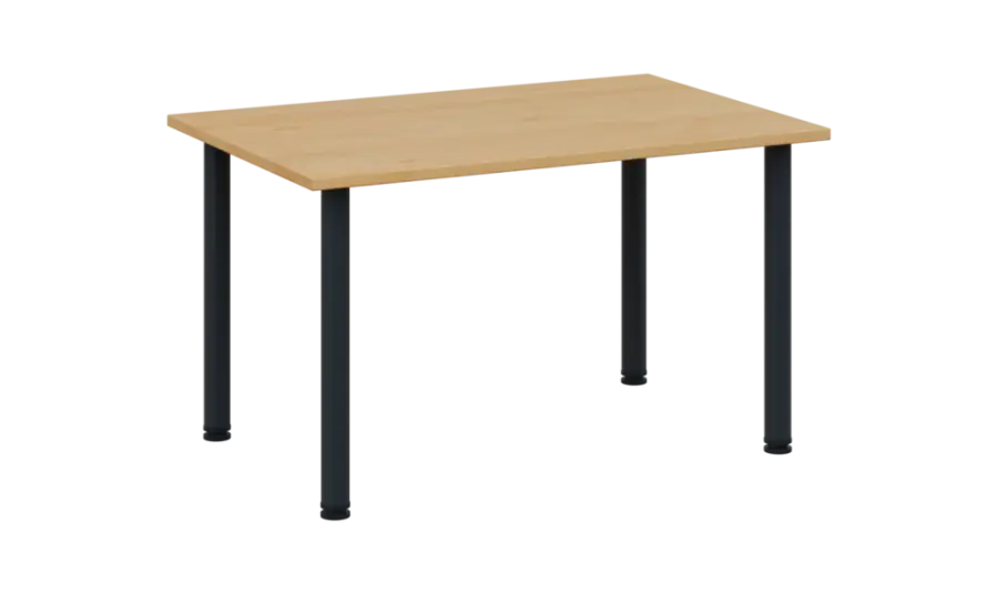 CRTR 120 jídelní stůl, kovová podnož černá, deska 25 mm, 1194x800 mm, javor horský